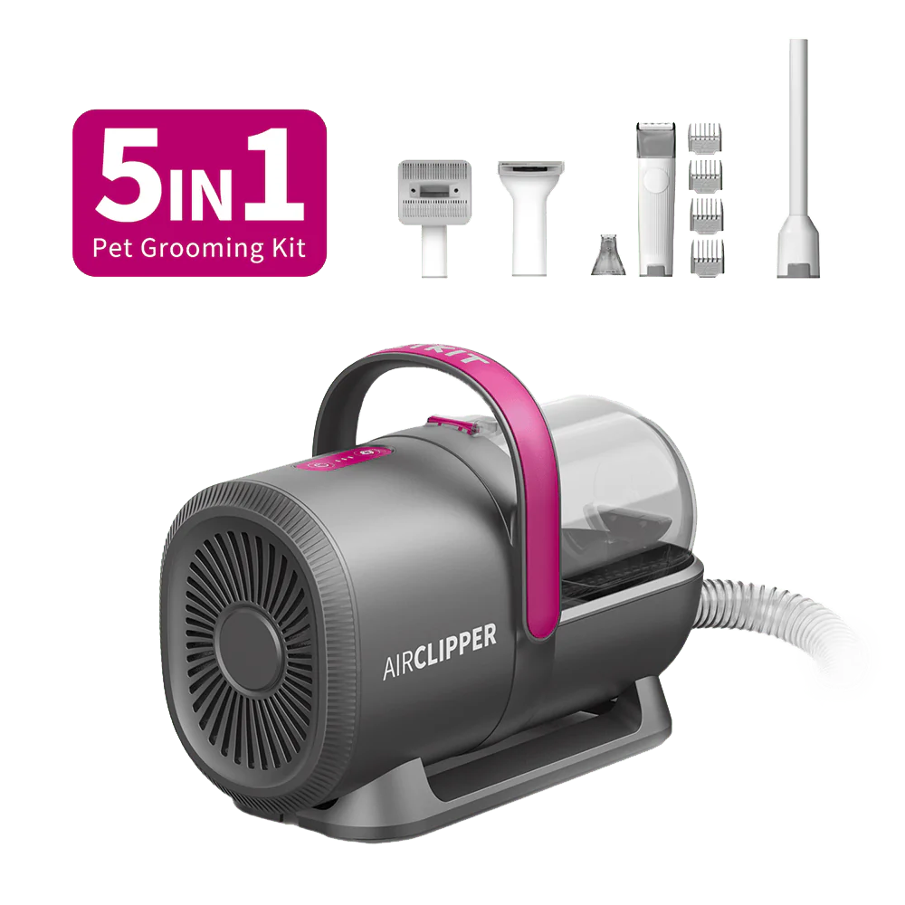 PETKIT | Air Clipper Pet Grooming Vacuum Kit 5in1 | LM4 | Grey/White