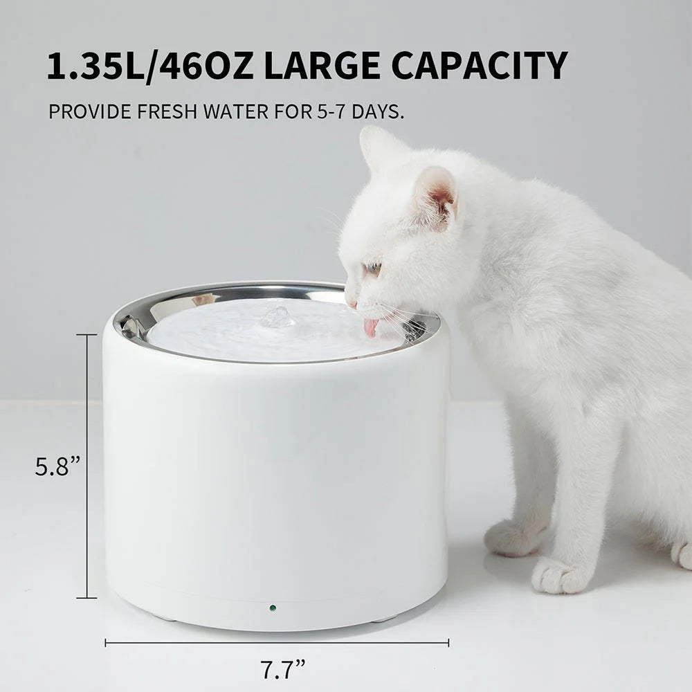 PETKIT Eversweet 3 Pro Smart Pet Drinking Fountain (Wireless Pump) – 1.35L, White