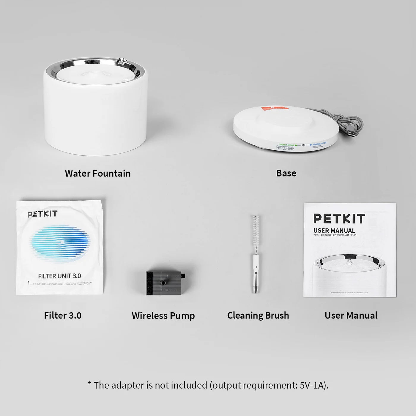 PETKIT Eversweet 3 Pro Smart Pet Drinking Fountain (Wireless Pump) – 1.35L, White