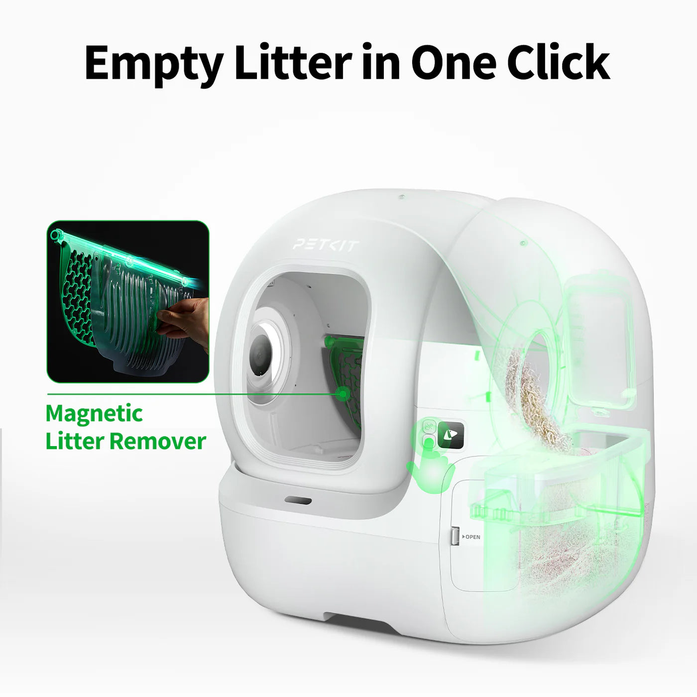 PETKIT PUROBOT MAX Pro Automatic Cat Litter Box – White