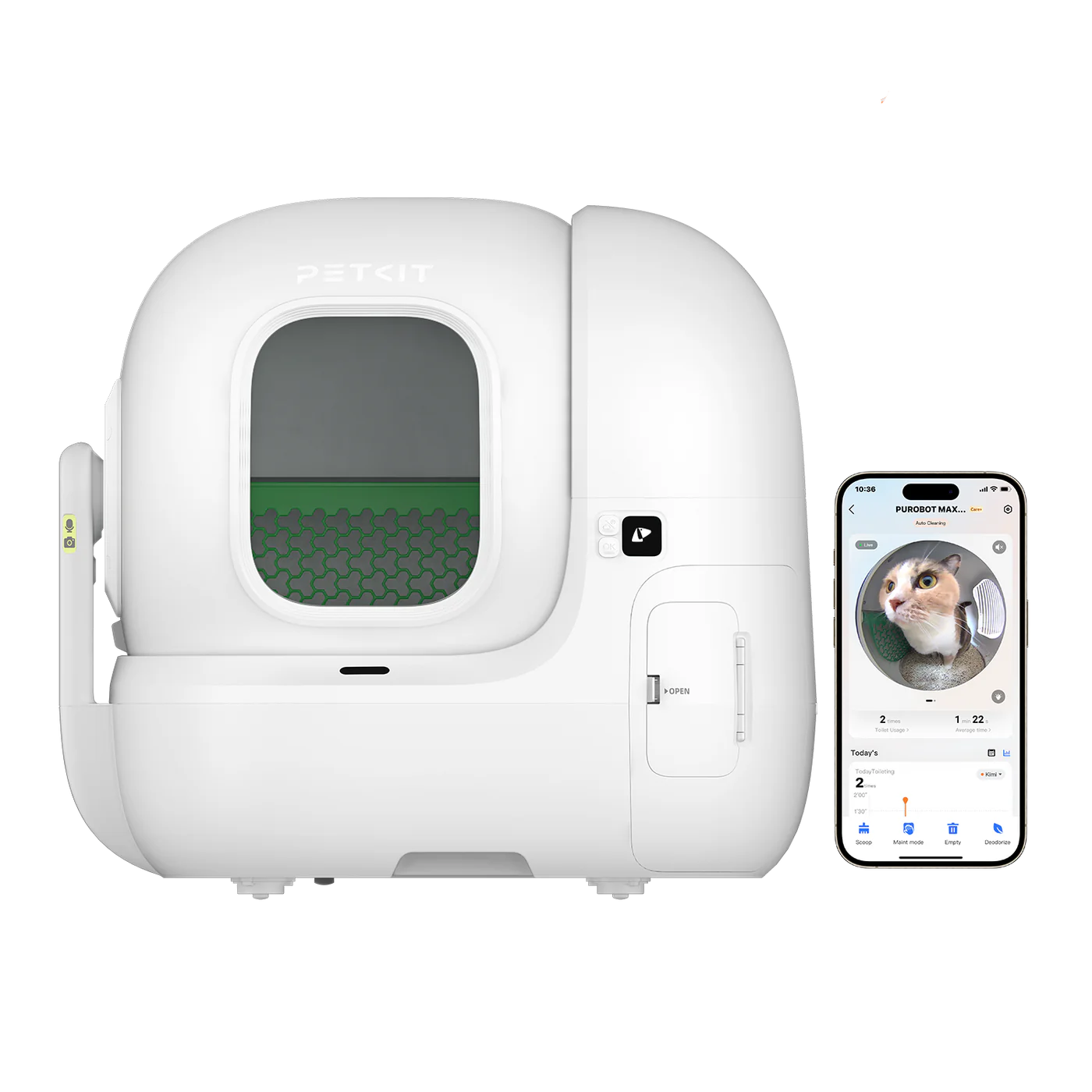 PETKIT PUROBOT MAX Pro Automatic Cat Litter Box – White