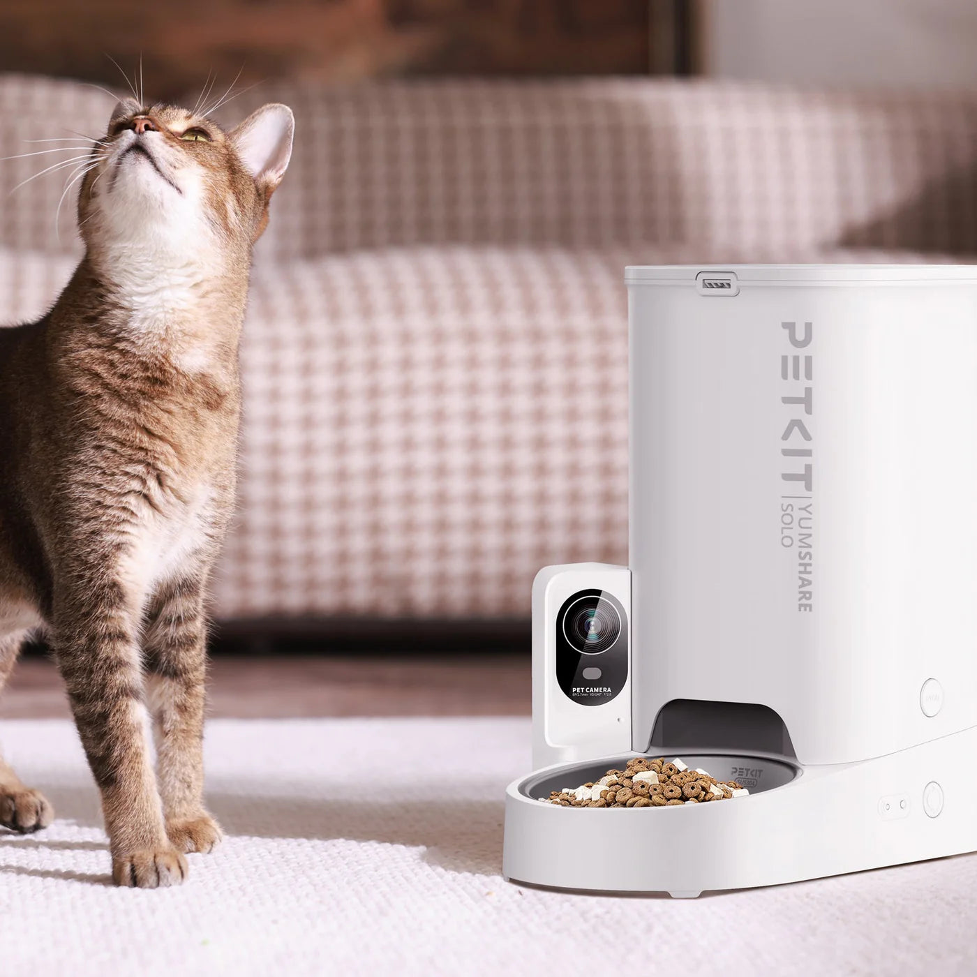 PETKIT YumShare Solo Smart Feeder with Camera (P571) – 3L, White