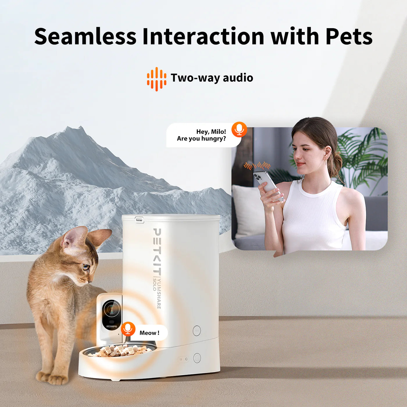 PETKIT YumShare Solo Smart Feeder with Camera (P571) – 3L, White
